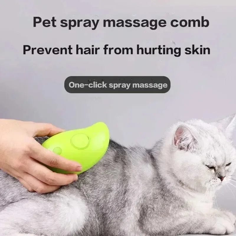 Dampfbürste für Katzen und Hunde – Elektro Spray Kamm für die Fellpflege