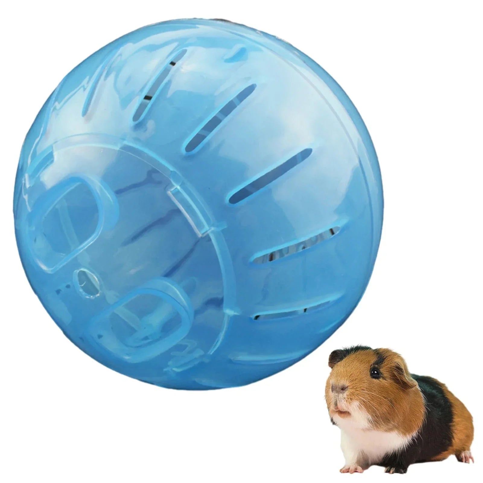 Abnehmbare Kunststoff-Hamsterkugel für Kleintiere – Spielzeug für Haustiere in Gelb, Blau, Rosa
