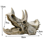Tierschädel Fossilien Dekoration für Aquarium – Dino, Nashorn, Krokodil