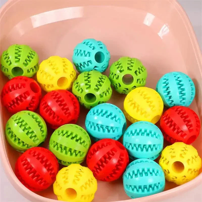 Interaktive Gummikugel für Hunde - Spielzeug zur Zahnreinigung für kleine und große Hunde sowie Katzen