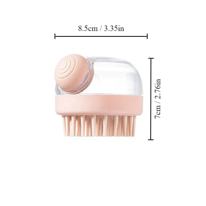 Kompakte Haustierpflegebürste mit Shampoo-Dispenser