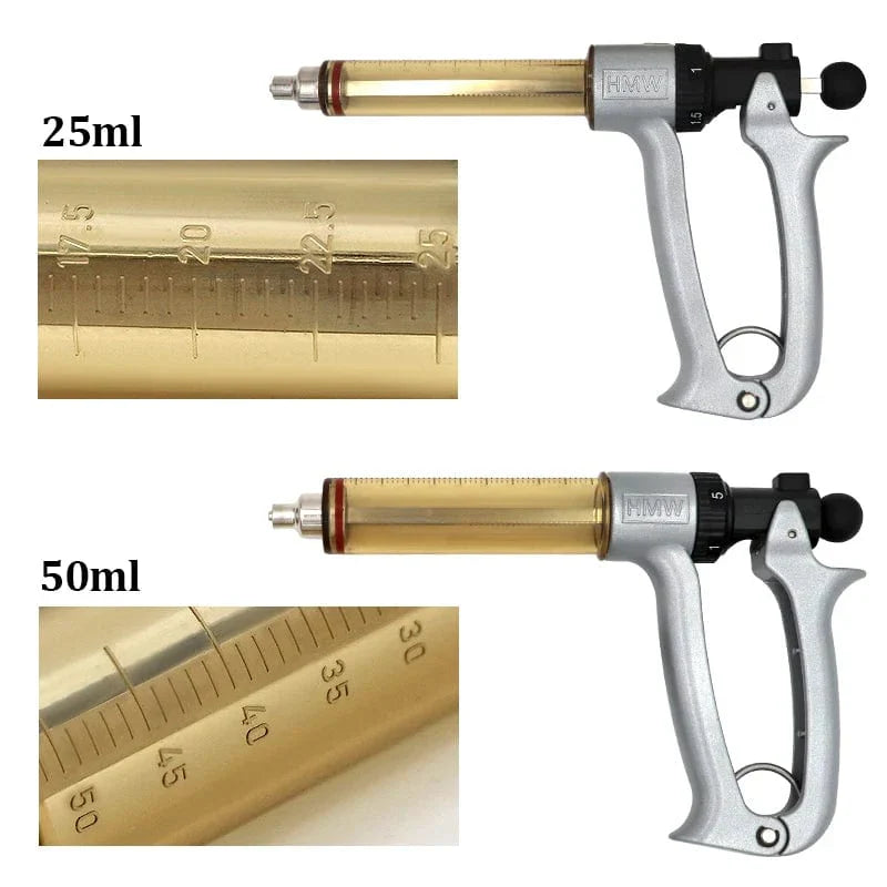 Praktische 25/50ml Veterinärspritze für Tierimpfungen
