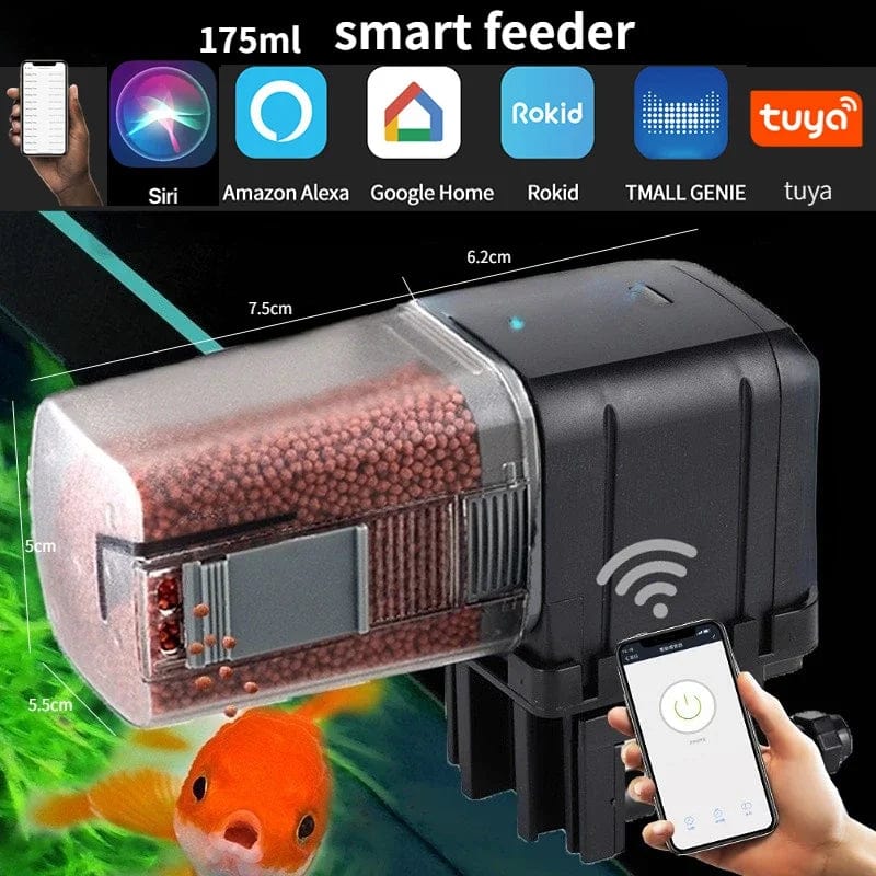 Intelligenter Futterautomat für Aquarien mit App-Steuerung