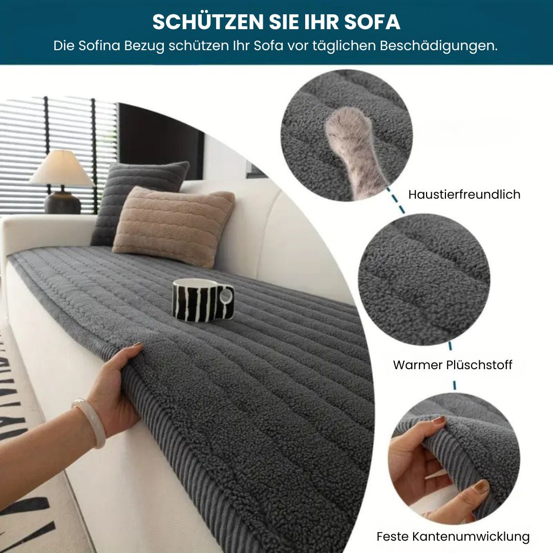 Gemütlicher Plüsch Sofabezug für stilvolles Wohnen