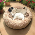 Cozy Pet Lounger - Supportive Calming Dog Bed in Plush Fabric