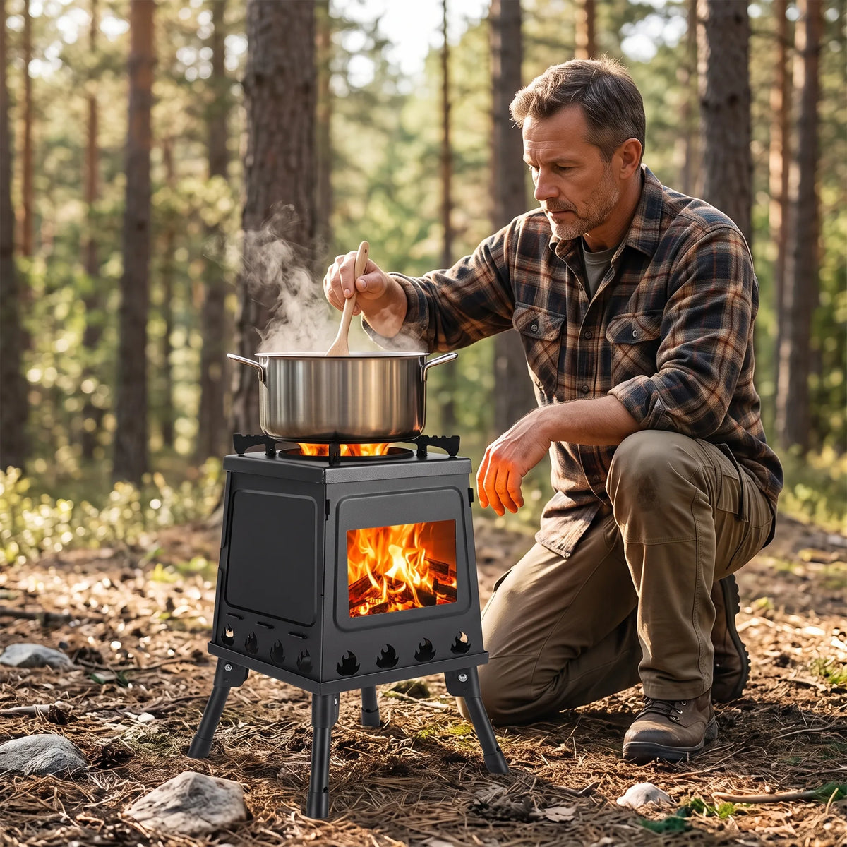 Folding Camping Stove – Portable Outdoor Cooking Equipment