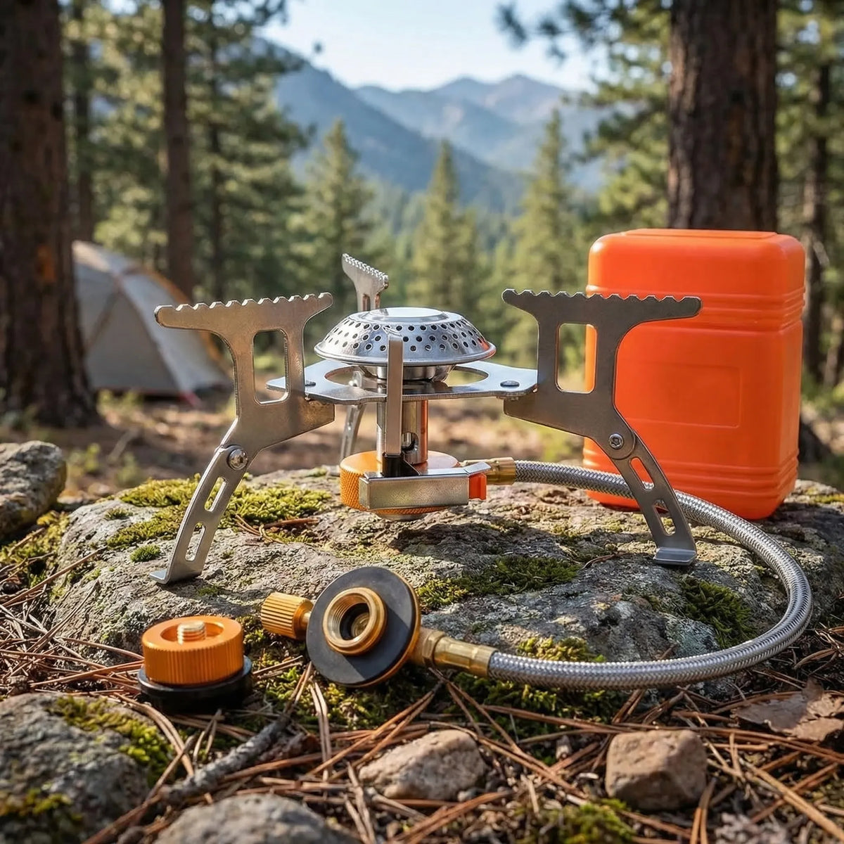 Outdoor Cooking Portable Gas Stove – Folding Camping Burner