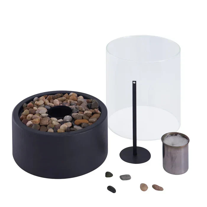 Outdoor Ambient Fire Lantern - Portable Tabletop Design