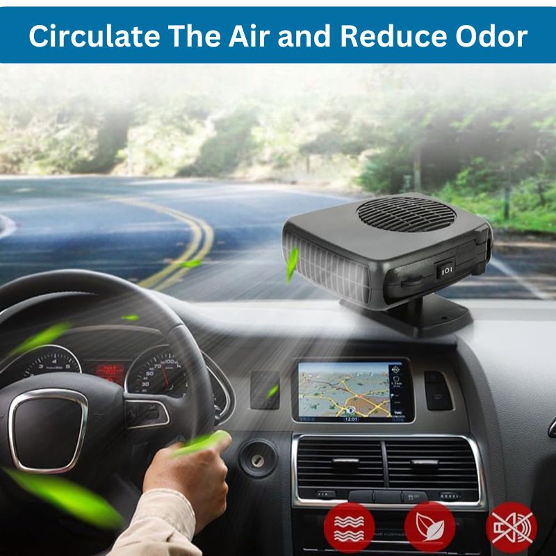 Tragbare Autoheizung 12V mit 360° drehbarem Fuß