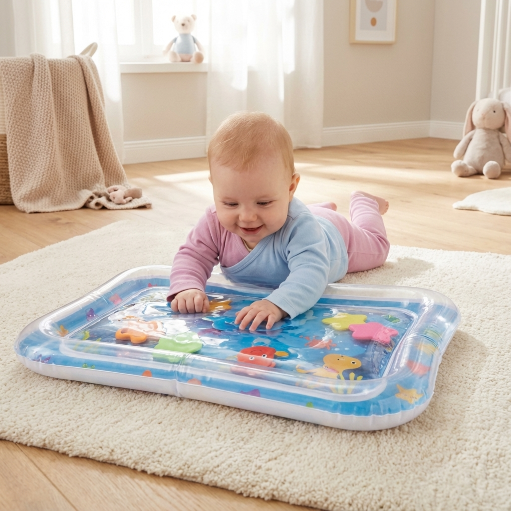 Wassermatte für Kinder – Bauchlage Spielzeit