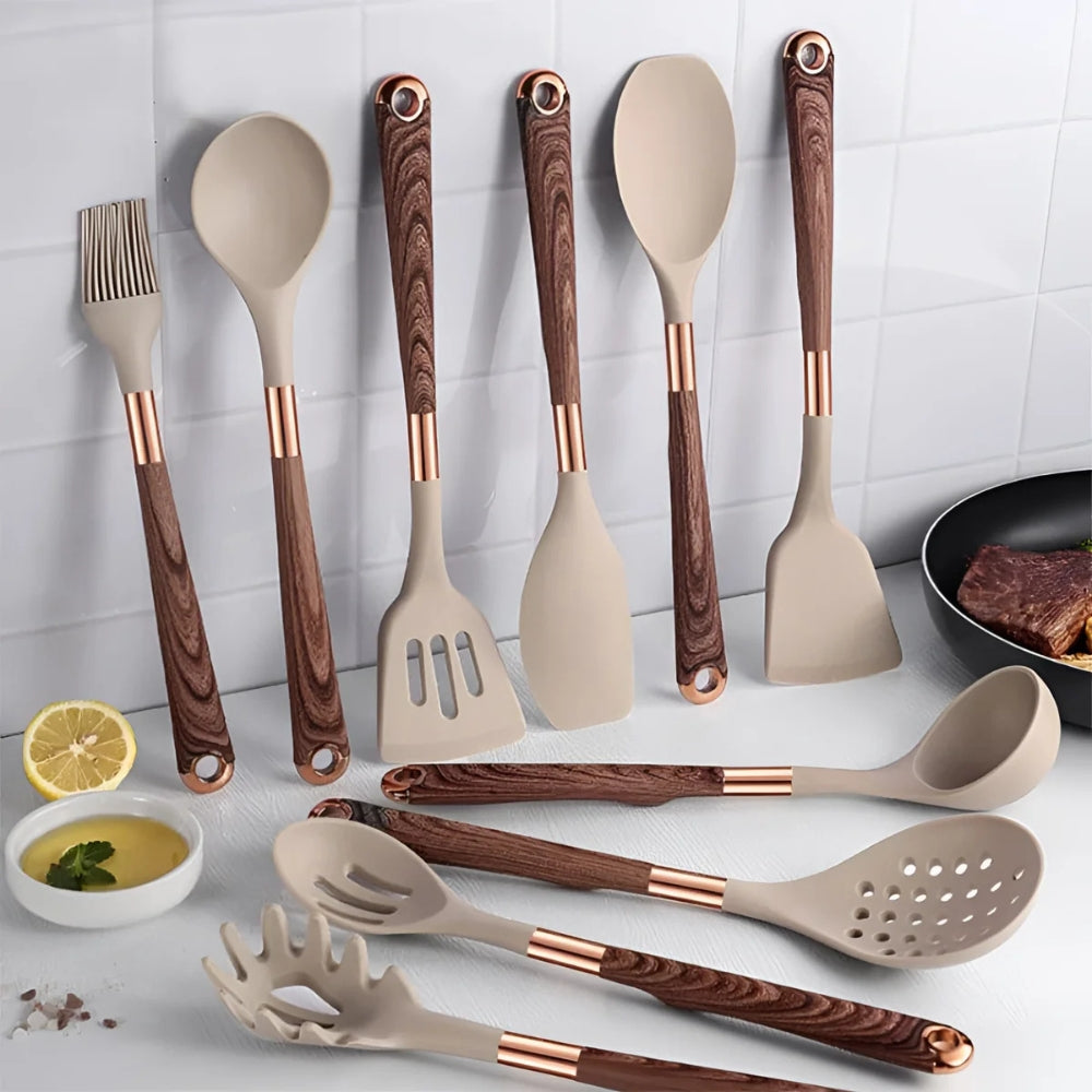 Vielseitiges Silikon Küchenhelfer Set – 10 Teile für jeden Koch
