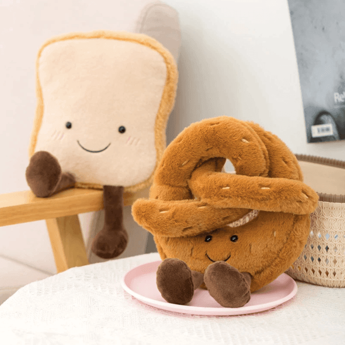 Kuscheliges Brezel-Croissant Spielzeug für kleine Entdecker