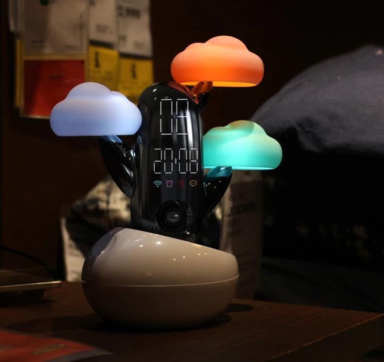 LED Wetter- und Nachtbegleiter Uhr