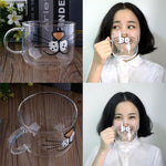 Elegante Katzen-Tasse aus hitzebeständigem Glas
