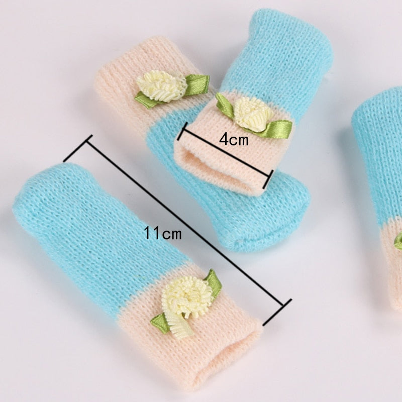 4er Set Rutschfeste Möbelbezüge mit Katzenpfoten-Design