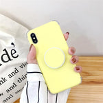 Matte Silikonhülle für iPhone mit Ring