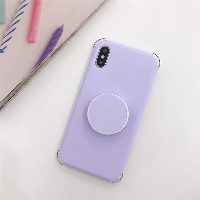 Matte Silikonhülle für iPhone mit Ring