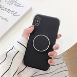 Matte Silikonhülle für iPhone mit Ring
