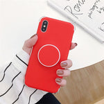 Matte Silikonhülle für iPhone mit Ring