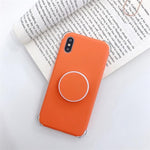 Matte Silikonhülle für iPhone mit Ring