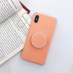 Matte Silikonhülle für iPhone mit Ring