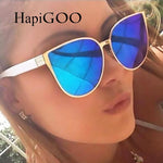 Klassische Katzenaugen-Sonnenbrille im Aviator-Stil