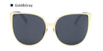 Klassische Katzenaugen-Sonnenbrille im Aviator-Stil