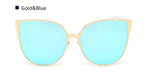 Klassische Katzenaugen-Sonnenbrille im Aviator-Stil