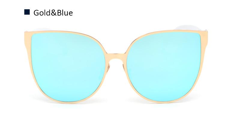Klassische Katzenaugen-Sonnenbrille im Aviator-Stil