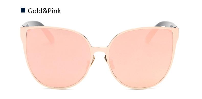 Klassische Katzenaugen-Sonnenbrille im Aviator-Stil
