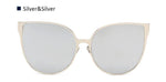 Klassische Katzenaugen-Sonnenbrille im Aviator-Stil