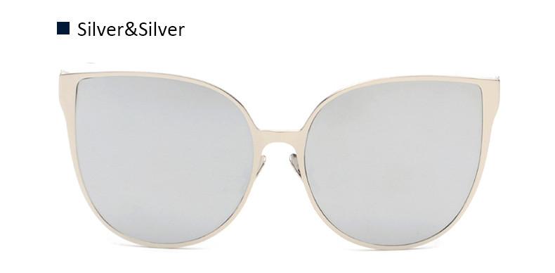 Klassische Katzenaugen-Sonnenbrille im Aviator-Stil