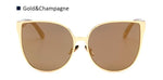 Klassische Katzenaugen-Sonnenbrille im Aviator-Stil