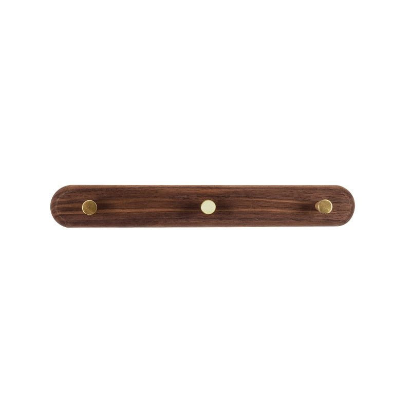 NaturaLine | Eleganter Holz-Wandgarderobenhaken mit Messinghaken