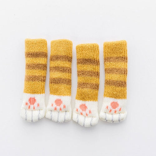 4er Set Rutschfeste Möbelbezüge mit Katzenpfoten-Design
