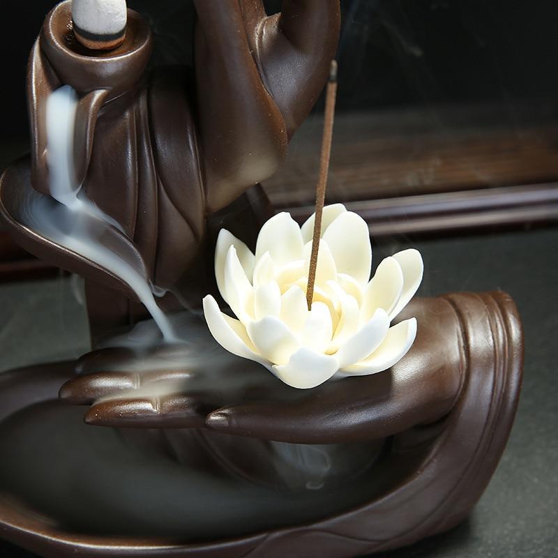 Räuchergefäß mit Buddha-Hand | ZenAura