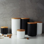 Sustainable Ceramic Containers with Bamboo Lids – Stylish Storage Solutions