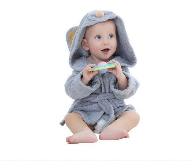Soft hooded towel for children with cute design