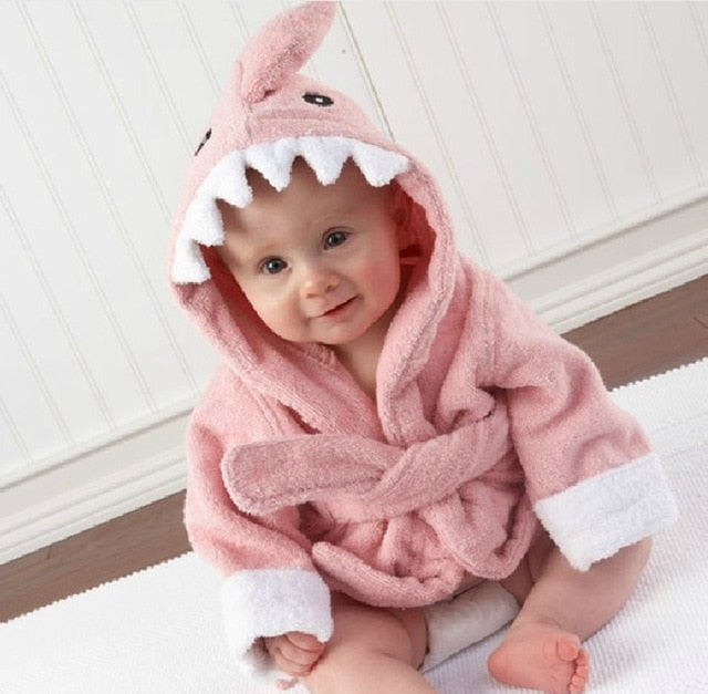 Soft hooded towel for children with cute design