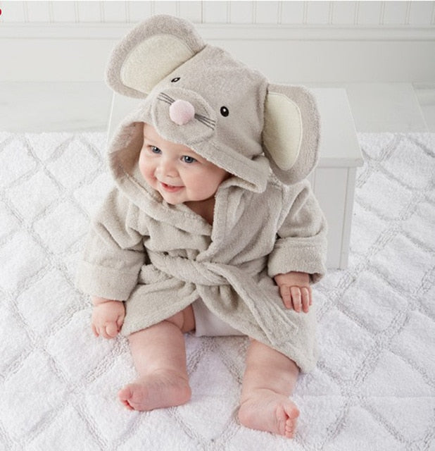 Soft hooded towel for children with cute design