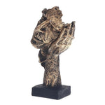 Abstrakte goldene Skulptur – Moderne skandinavische Dekoration