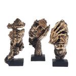 Abstrakte goldene Skulptur – Moderne skandinavische Dekoration