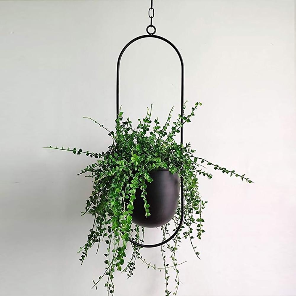 Eleganter Metallpflanzenhalter für Wand oder Decke – FloraFrame