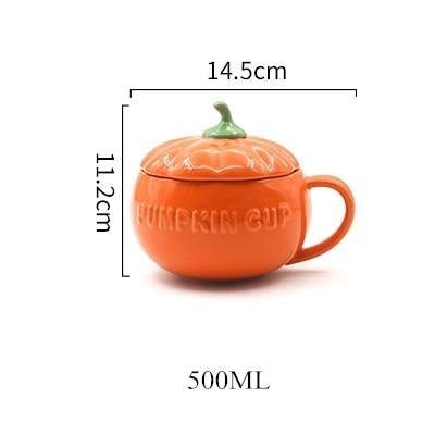 Kreative Keramiktasse in Kürbisform