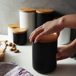 Sustainable Ceramic Containers with Bamboo Lids – Stylish Storage Solutions