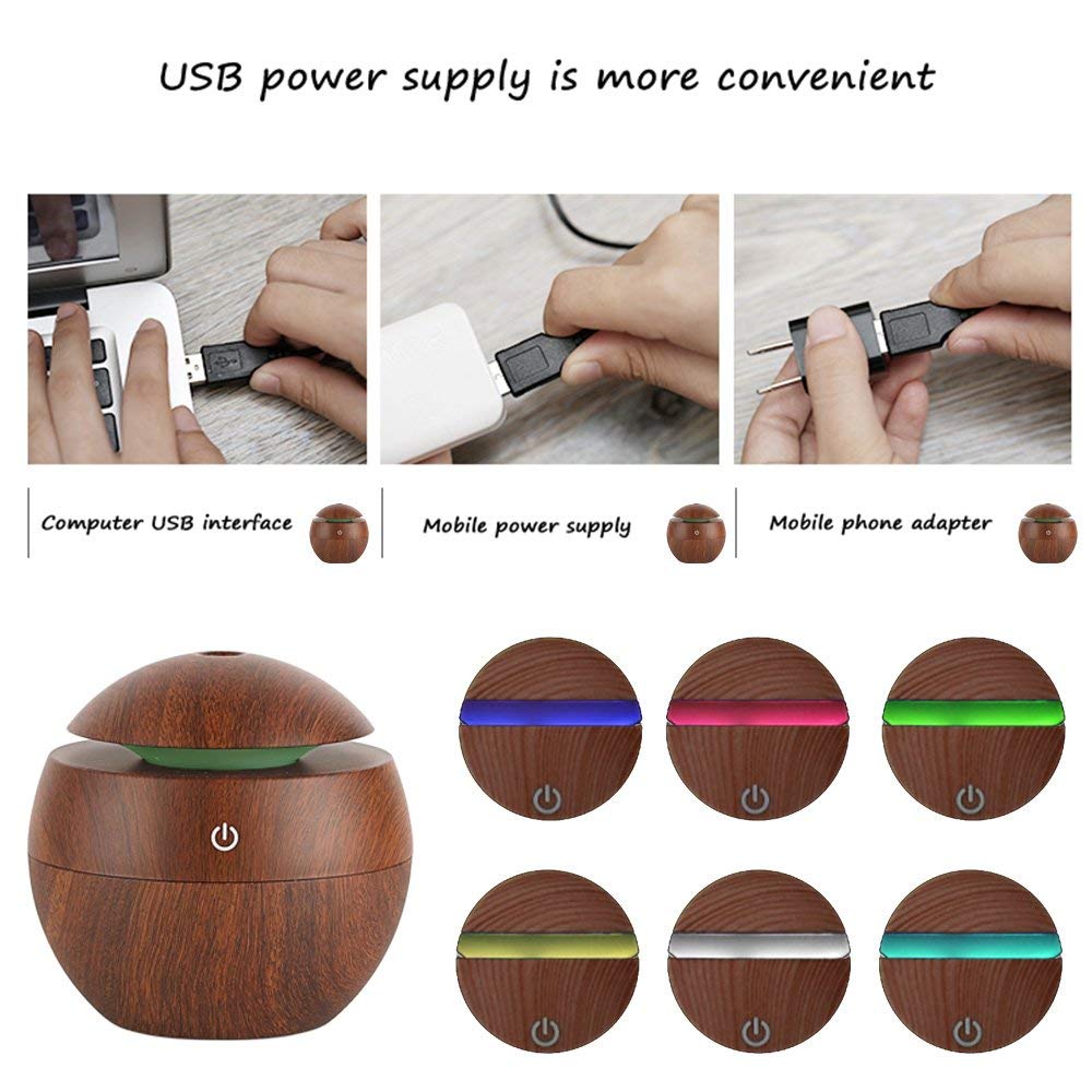 Farbiger LED Ultraschall Aroma Diffusor für kreative Raumbeduftung