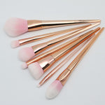 7-teiliges Set Contouring Make-up Pinsel in Roségold
