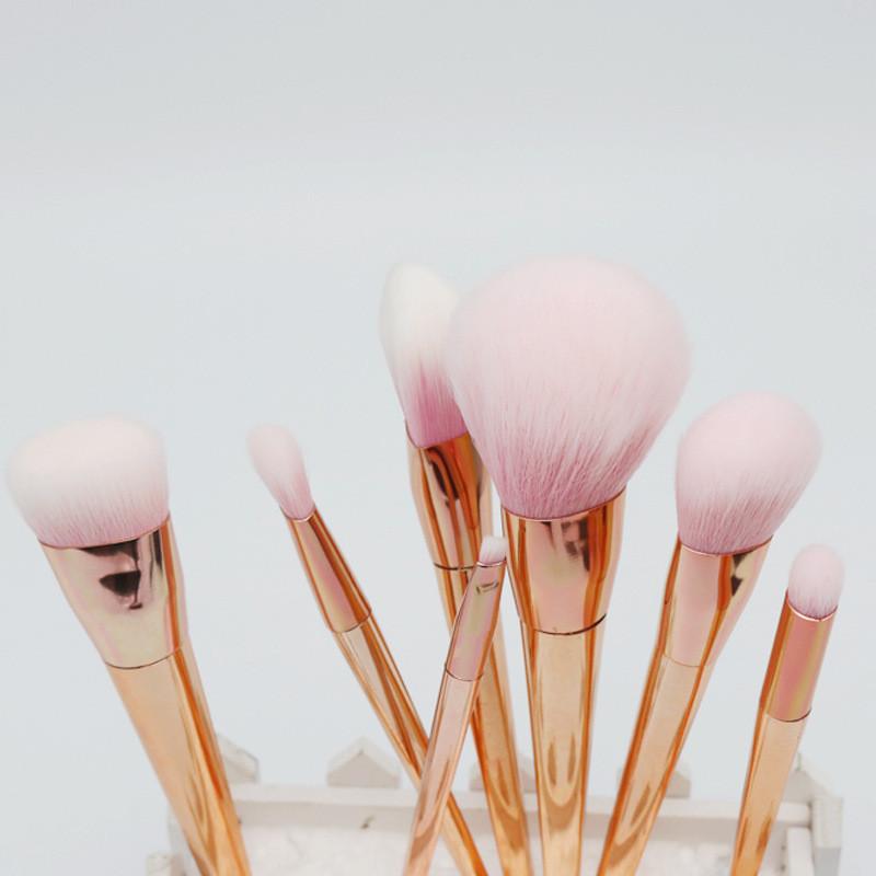 7-teiliges Set Contouring Make-up Pinsel in Roségold