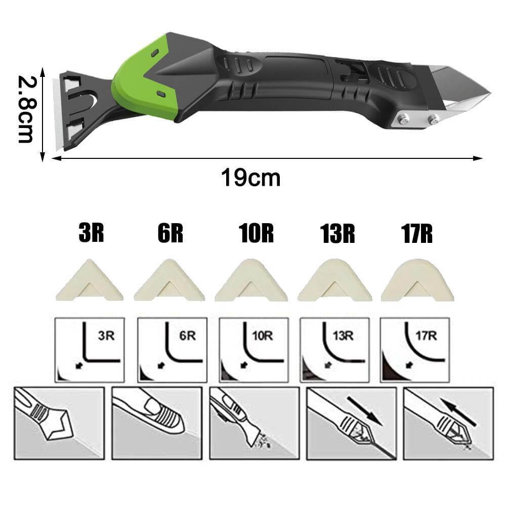 Vielseitiger Silikon Entferner: 5-in-1 Werkzeugset