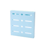 2er Set Wandmontierter Messerhalter in Pastellblau, Quadratisch